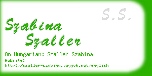 szabina szaller business card